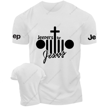 Jeepers For Jesus Religion Christianity Cross Jp T-Shirt