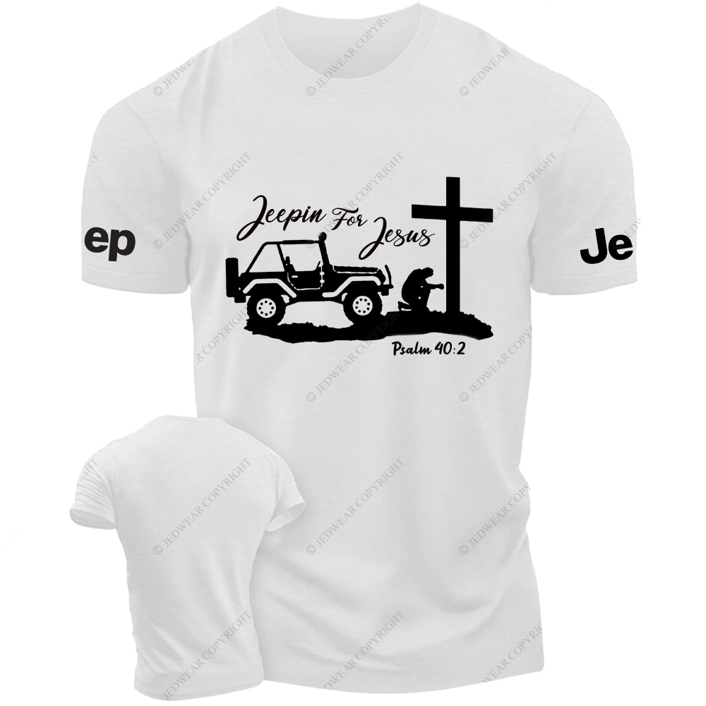 Jeepers For Jesus Religion Psalm Repent Jp T-Shirt