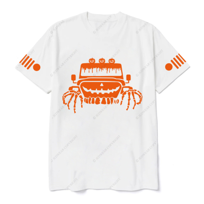 Orange Pumpkin Halloween Skull  Jp T-Shirt