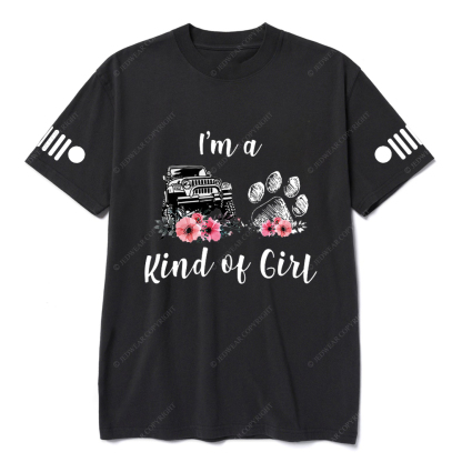 I'm A Kind Of Girl Dog Paw Flower Jp T-Shirt