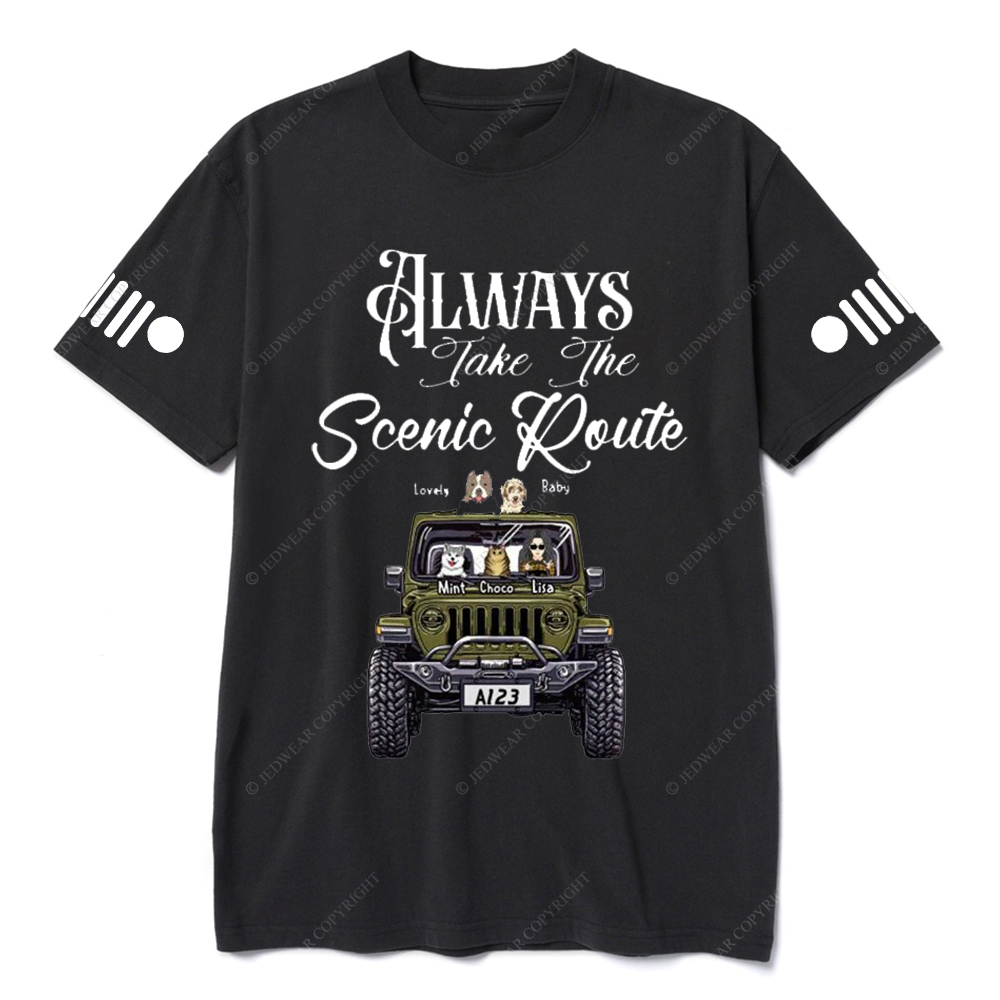 Always Take The Scenic Route Dog Lovely Baby Jp T-Shirt