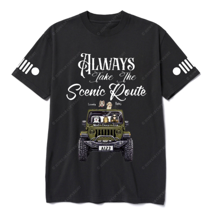 Always Take The Scenic Route Dog Lovely Baby Jp T-Shirt