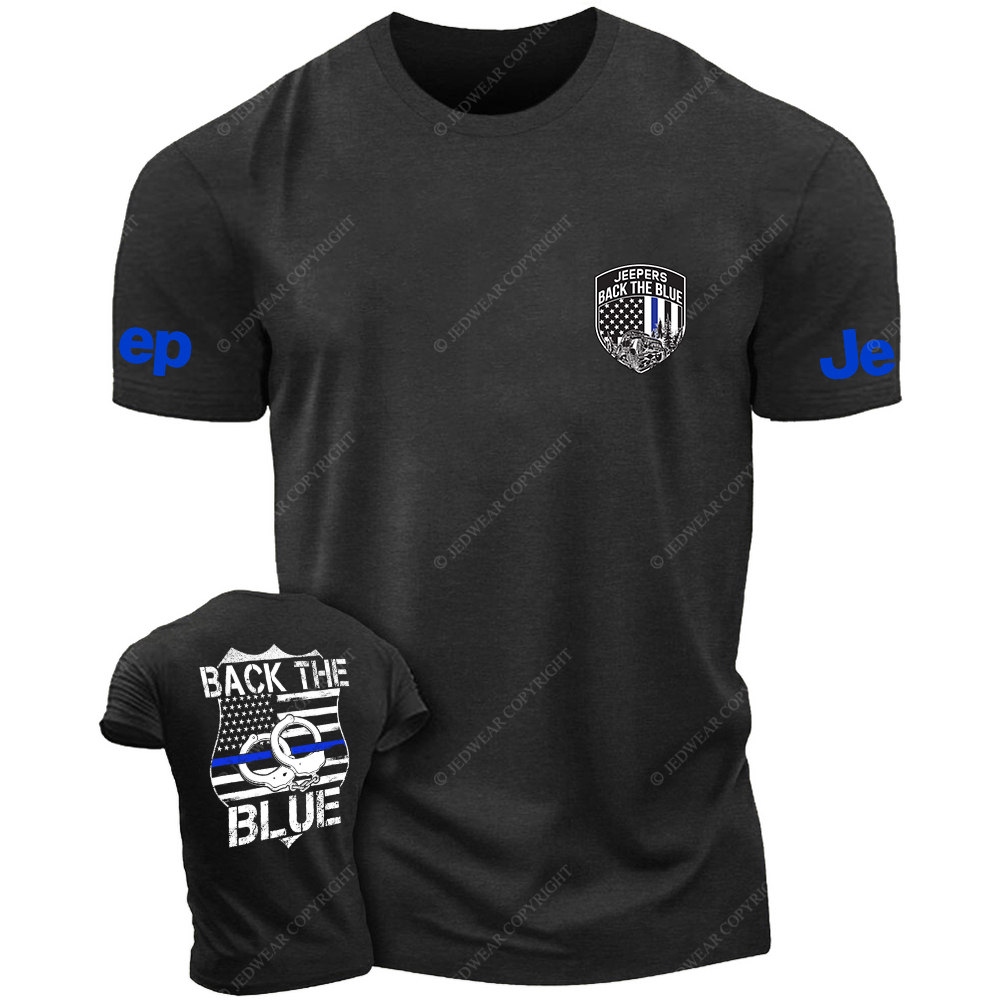 American Flag Policeman Handcuffs Back The Blue  Jp T-Shirt