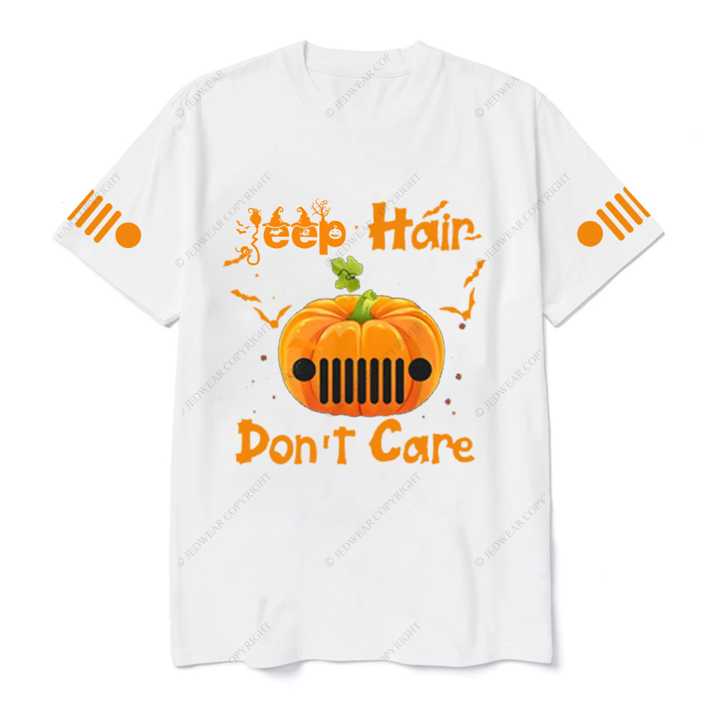 Jp Hair Don't Care Pumpkin Halloween Bat JP T-shirt