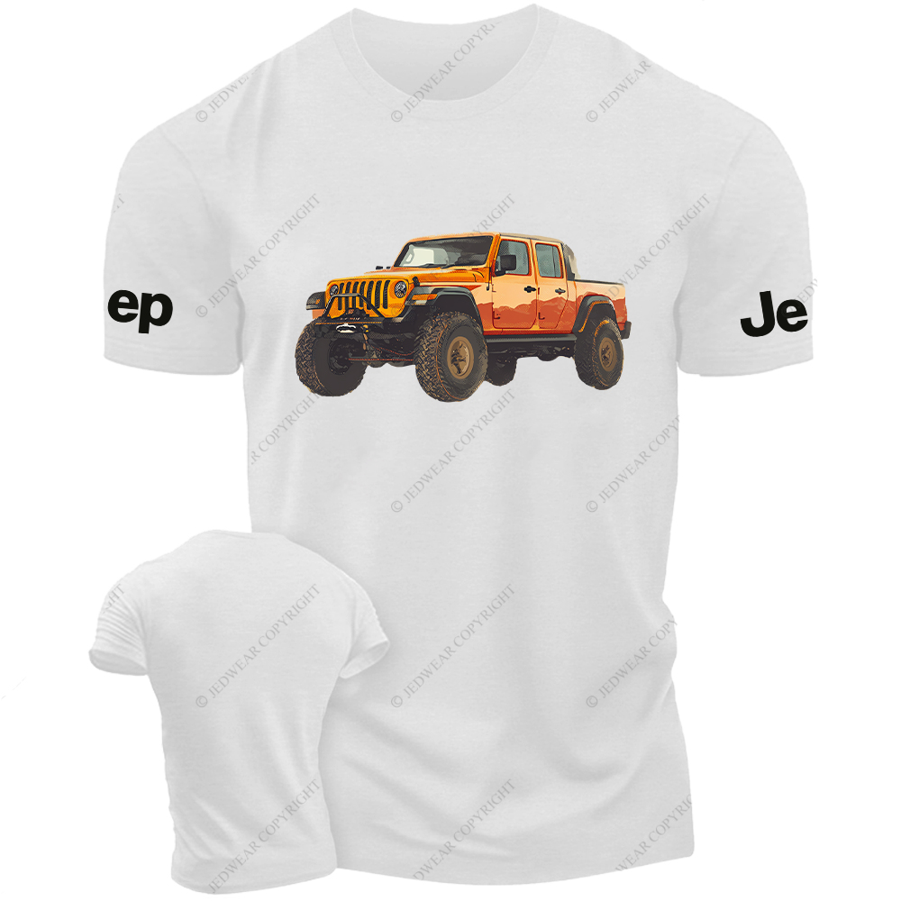 Truck Driving On The Road Oil Painting Style Jp T-Shirt