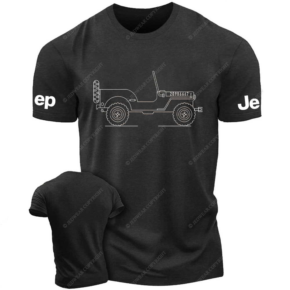 Vintage Dump Truck Line Art Jp T-Shirt