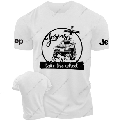 Religion Cross Jesus Take The Wheel Jp T-Shirt