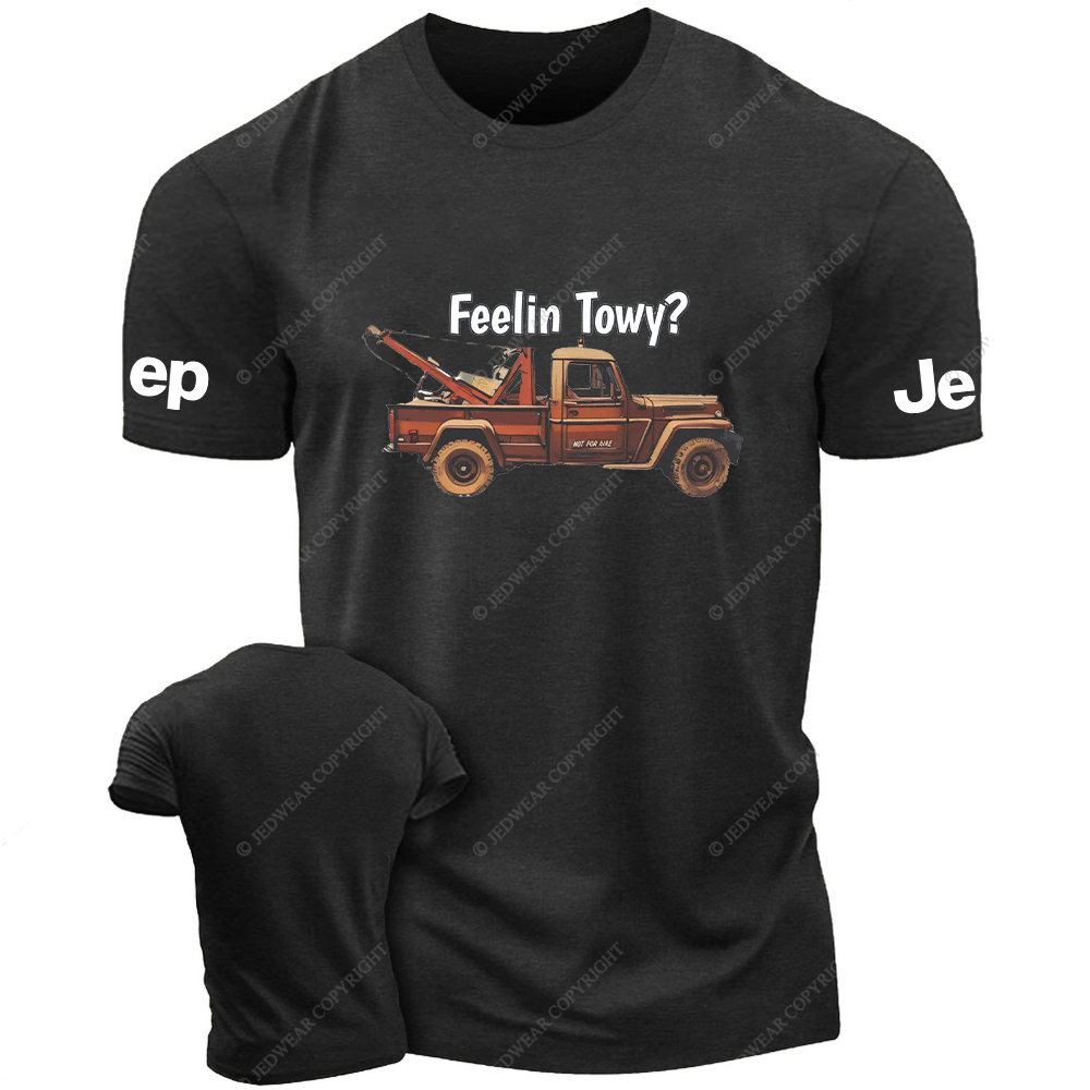 Feelin Towy Willys Wrecker Tow Truck Vintage Jp T-Shirt