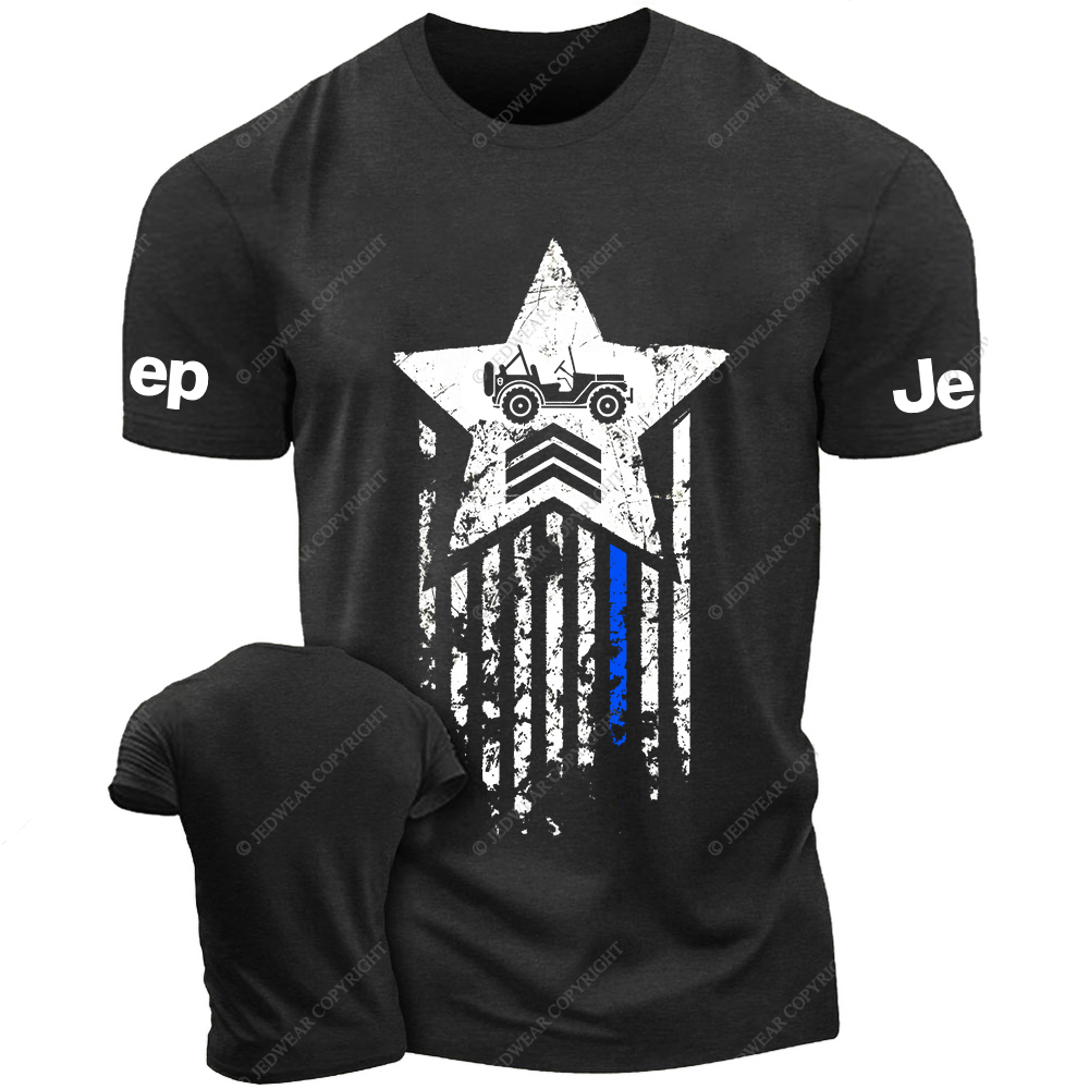 American Flag Military Star Old Dump Truck Vintage Style Jp T-Shirt