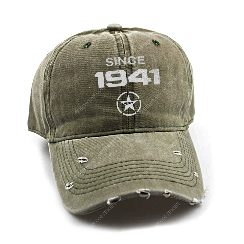 Vintage Military Star Circle Since 1941 Jp Baseball Cap