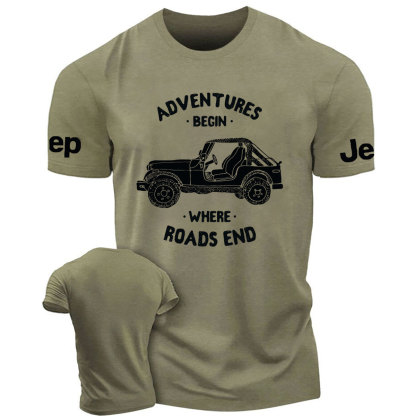 Adventure Begins Where Roads End T-Shirt