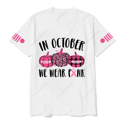 Breast Cancer Awareness In October We Wear Pink Pumpkin Jp T-shirt