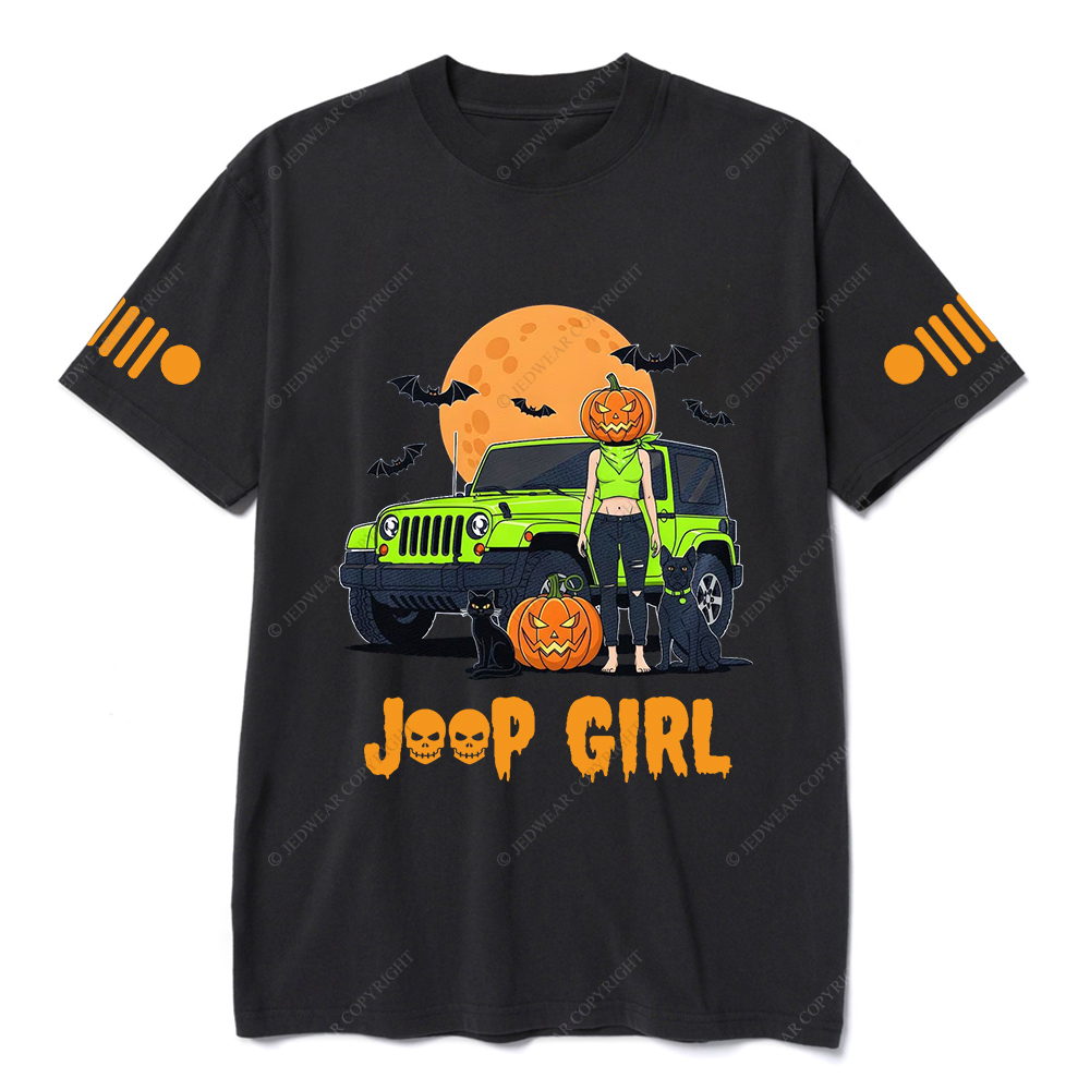 Pumpkin Halloween Cat Girl Bat Jp T-shirt