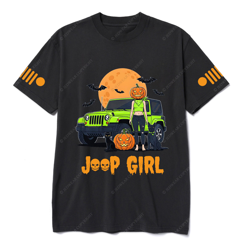 Pumpkin Halloween Cat Girl Bat Jp T-shirt