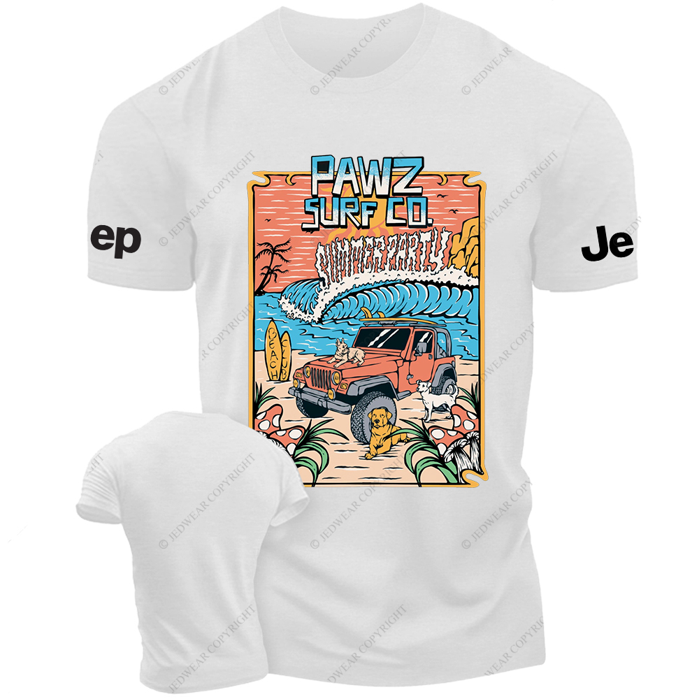Pet Dog Pawz Surf Jp T-shirt