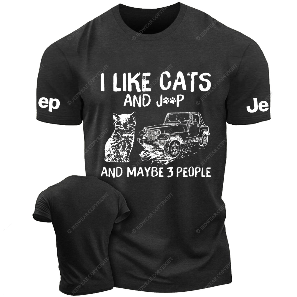 I Like Cats And Car And Maybe 3 People Jp T-shirt