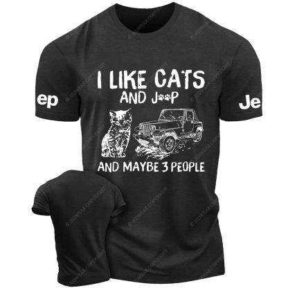 I Like Cats And Car And Maybe 3 People Jp T-shirt