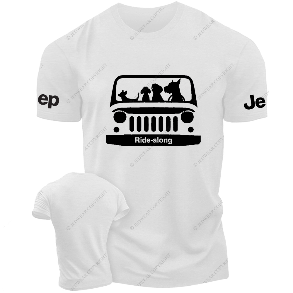 Four Dogs Ride Along Jp T-Shirt