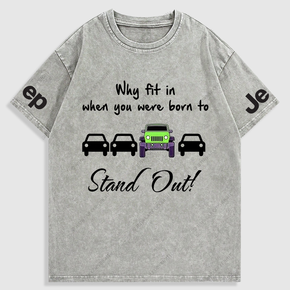 Why Fit In When You Were Born To Stand Out Washed T-Shirt