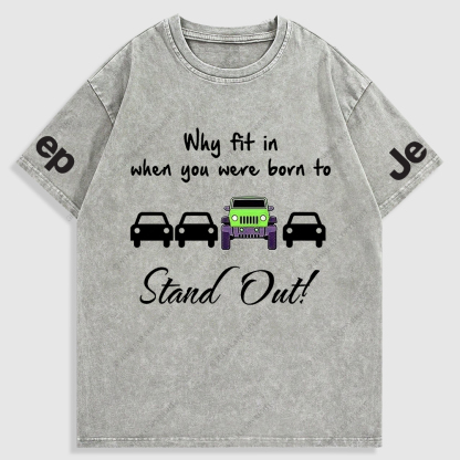 Why Fit In When You Were Born To Stand Out Washed T-Shirt