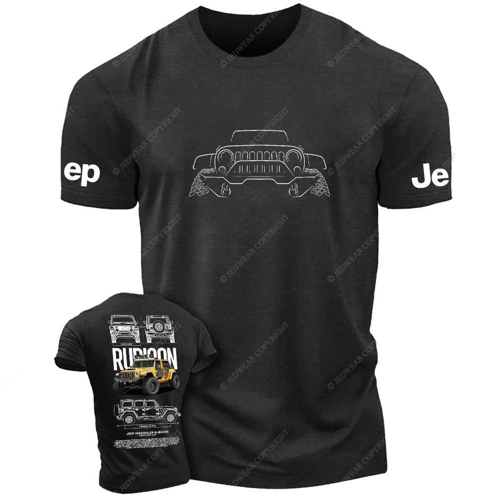 Rubicon Line Art Off-Road 4x4 Wrangler Jp T-Shirt
