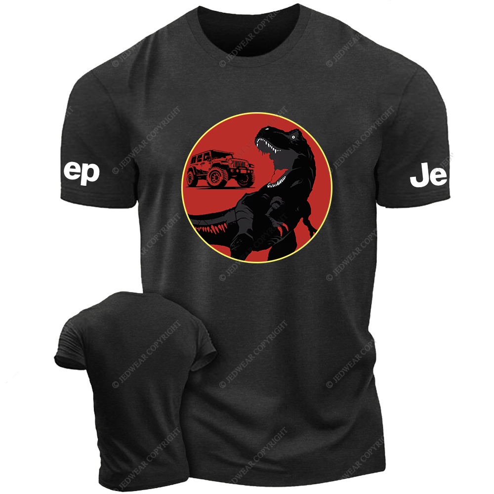 Dinosaur Silhouette Off-Road Vehicle Jp T-Shirt