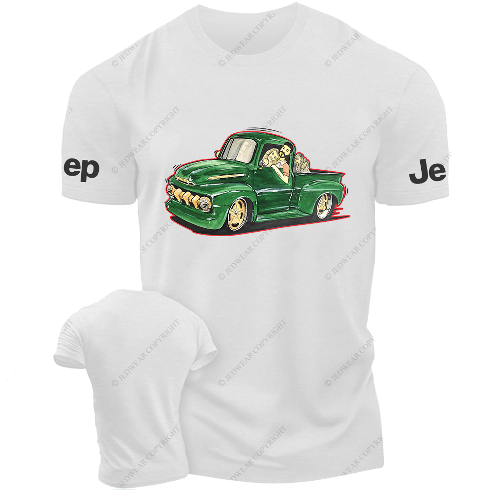 Green Four-Wheeled Off-Road Vehicle Jp T-Shirt
