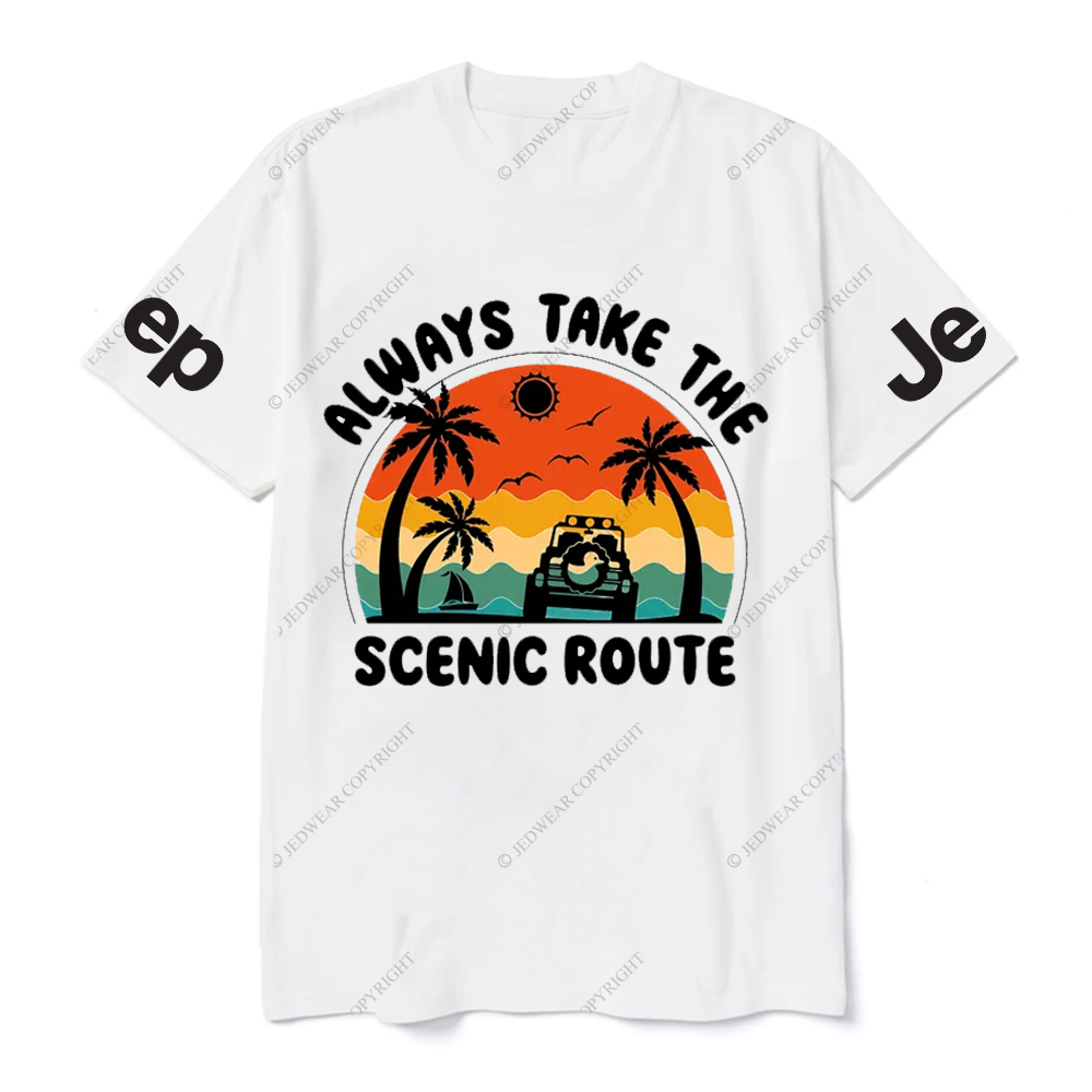 Duck Jp Beach Always Take The Scenic Route  T-Shirt