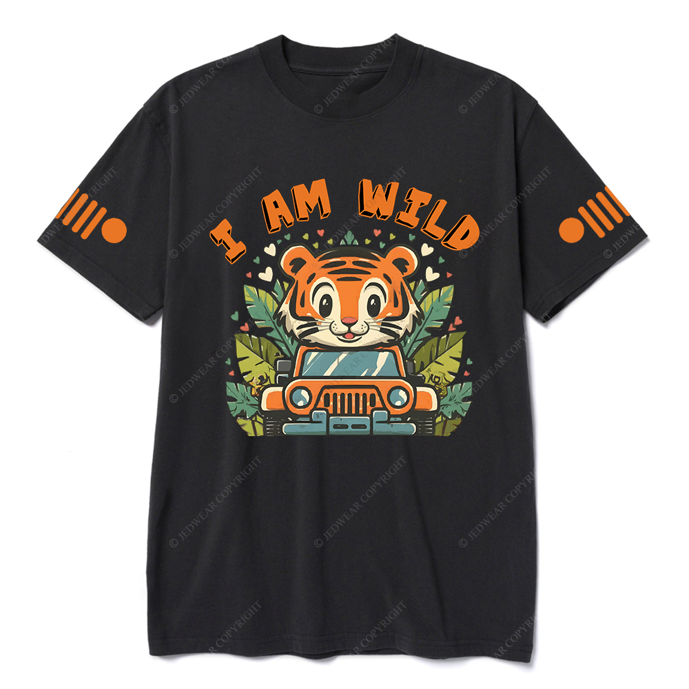Cute Tiger Driving A Car I Am Wild Jp T-shirt