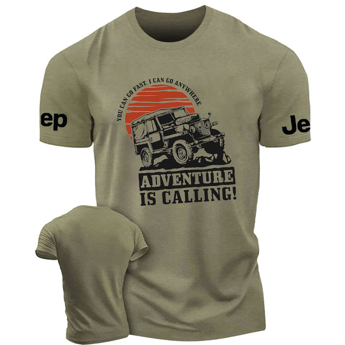Adventure Is Calling,I Can Go Anywhere Cars Design T-Shirt