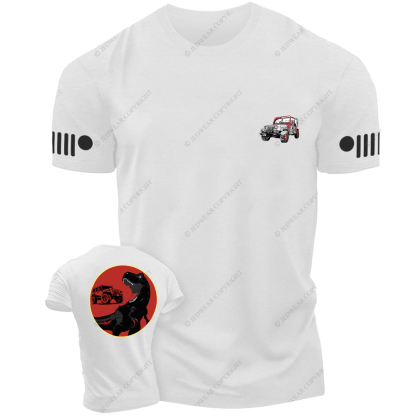 Red Dinosaur Front And Rear Design Jp T-shirt