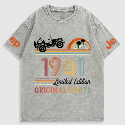 Original Parts  Limited Edition  Waves Coconut Tree Washed T-Shirt