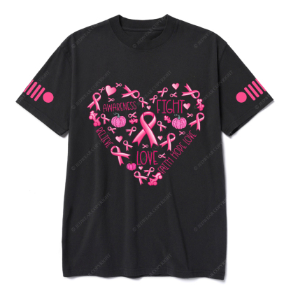 Breast Cancer Awareness Fight Hope Love Believe Jp T-shirt