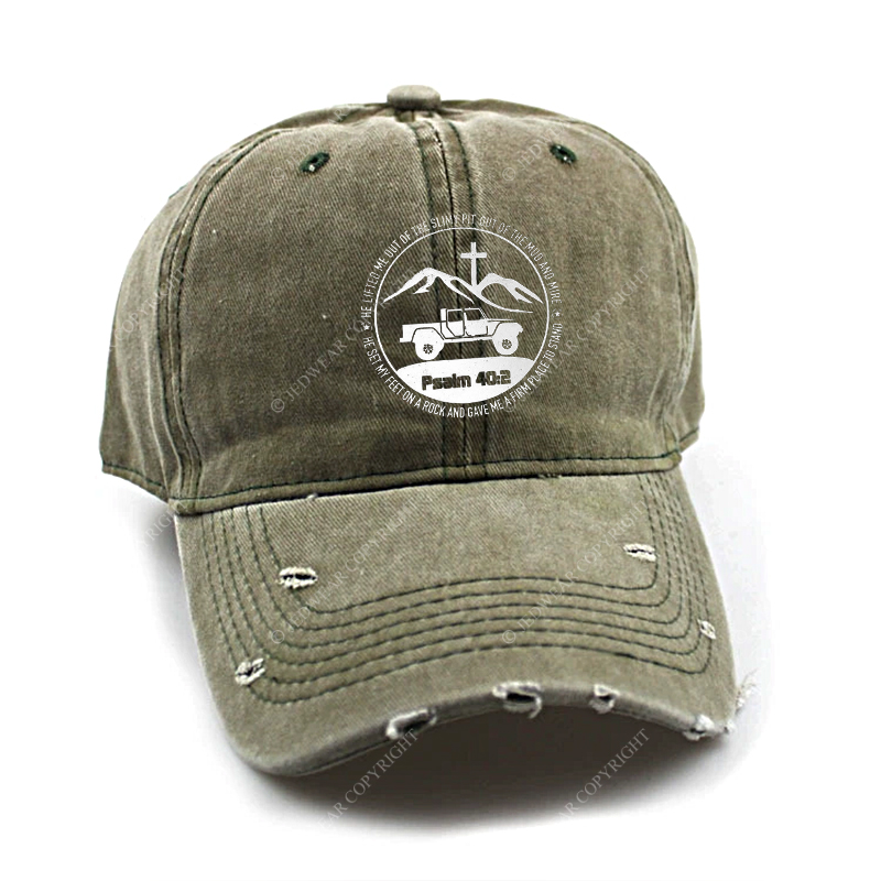 Religion The Lifted Me Out Of The Slimy Pit Psalm 40:2 Jp Baseball Cap