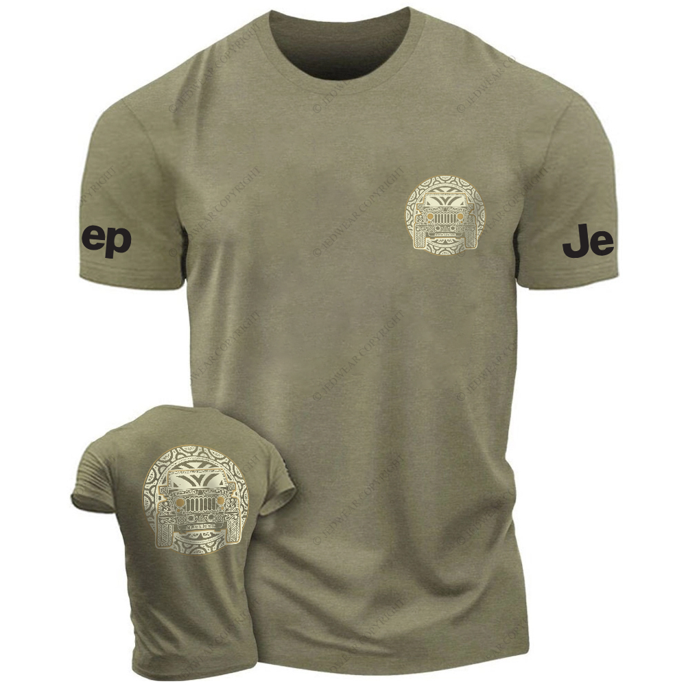 Hollow Pattern Four Wheeler Car JP T-Shirt