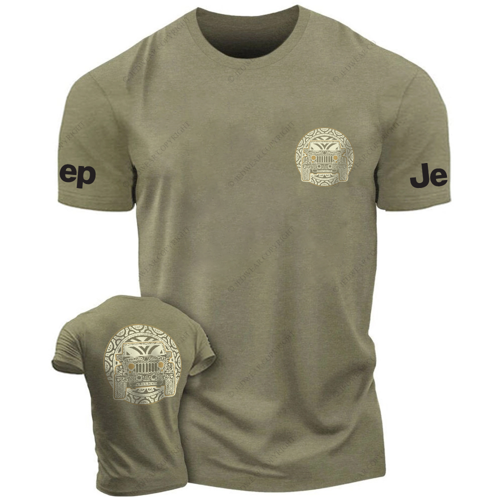 Hollow Pattern Four Wheeler Car JP T-Shirt