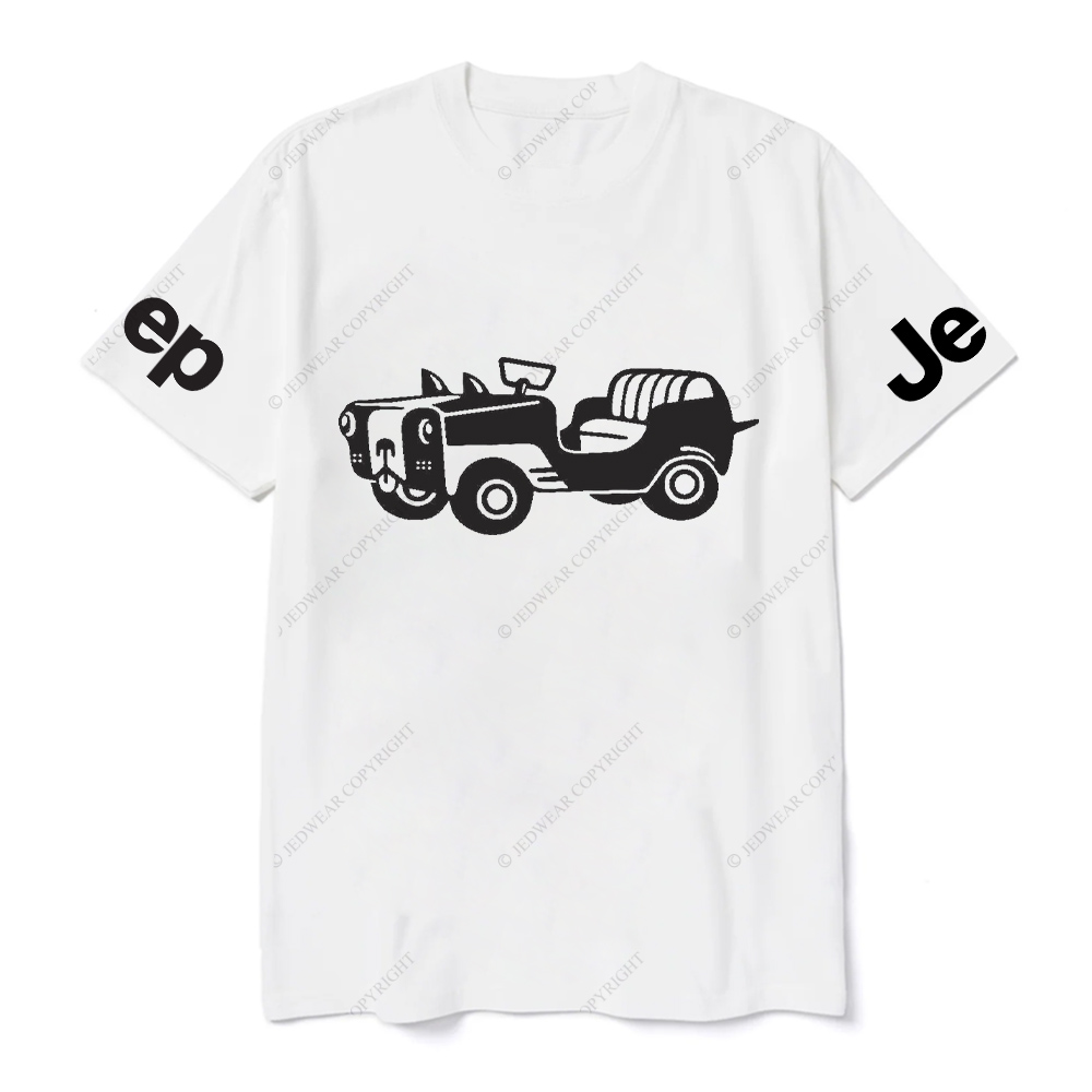 Car With A Dog Face Front Jp T-Shirt