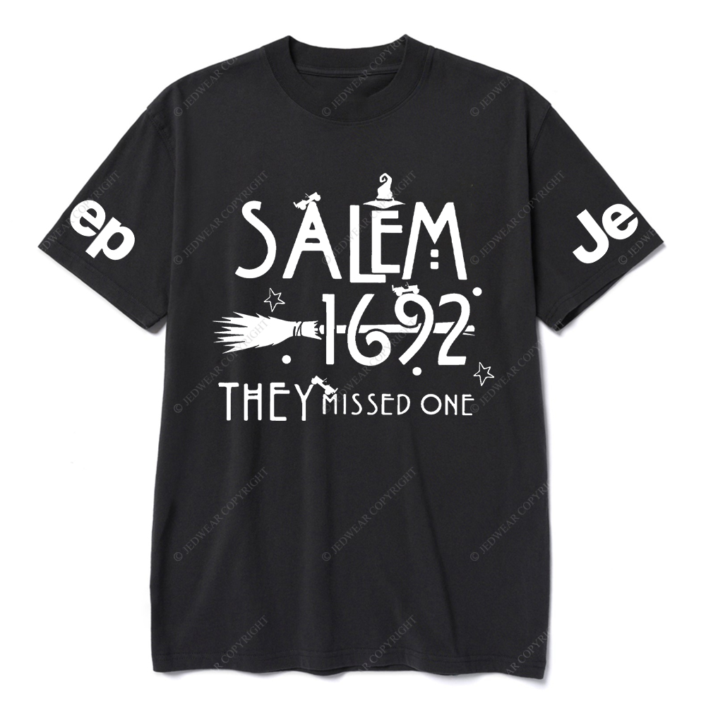 Salem 1692 Halloween Cap They Missed One Jp T-Shirt