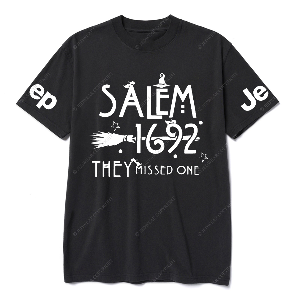 Salem 1692 Halloween Cap They Missed One Jp T-Shirt