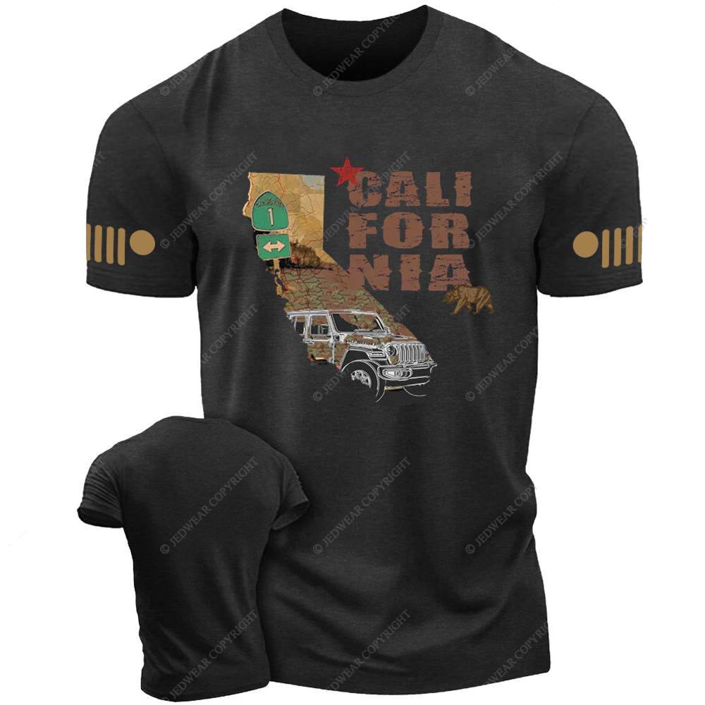 California Map Bear Star Jp T-Shirt