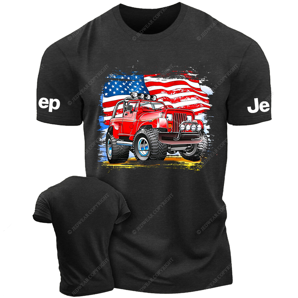 Red Wrangler American Flag Outdoor Jp T-Shirt