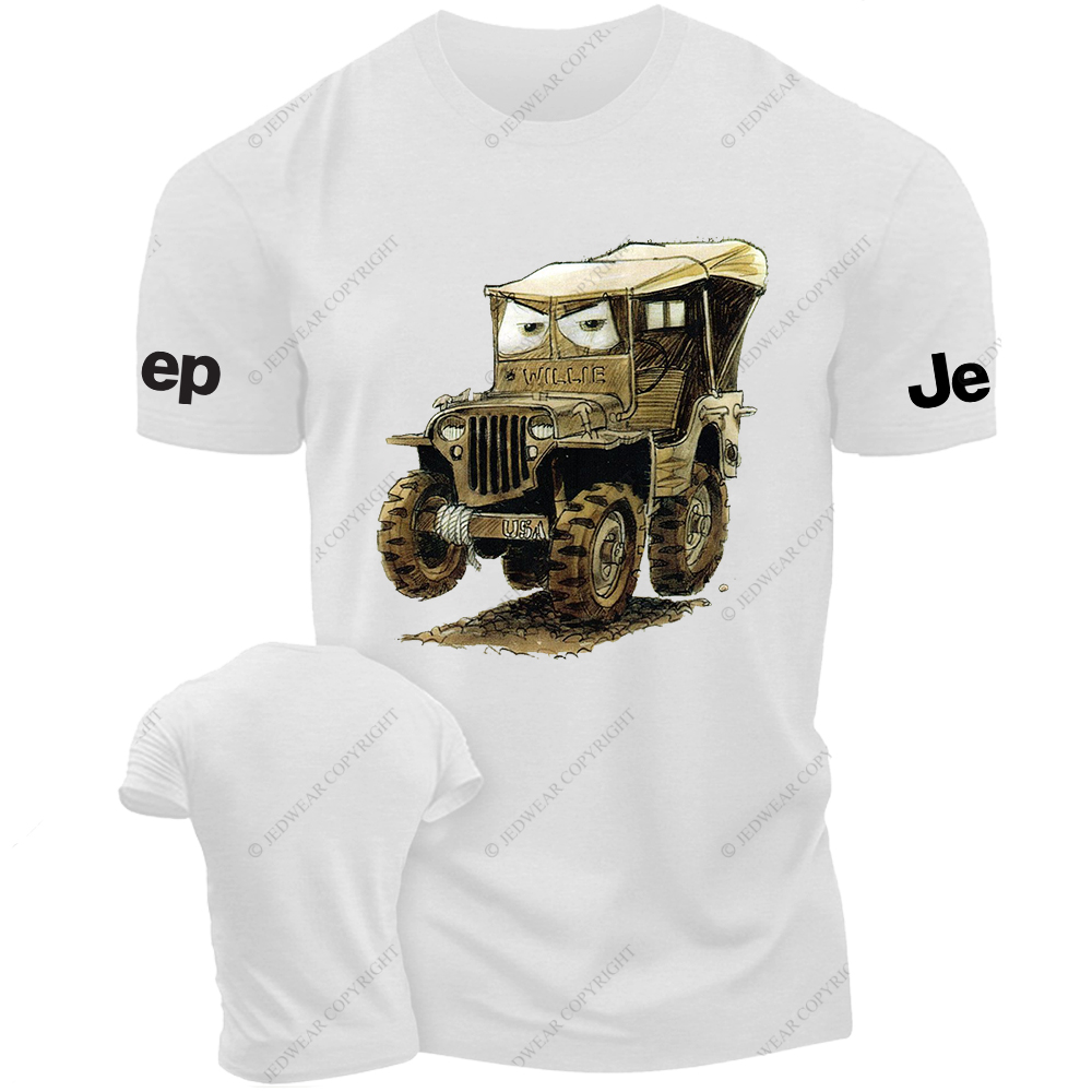 Funny Cute Willys Colored Pencil Drawing Jp T-Shirt