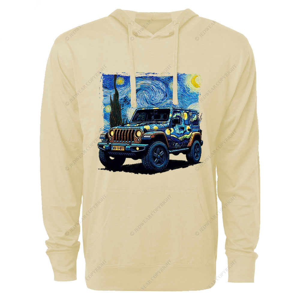 The Starry Night By Van Gogh Canvas Jp Oversized Lightweight Hoodie