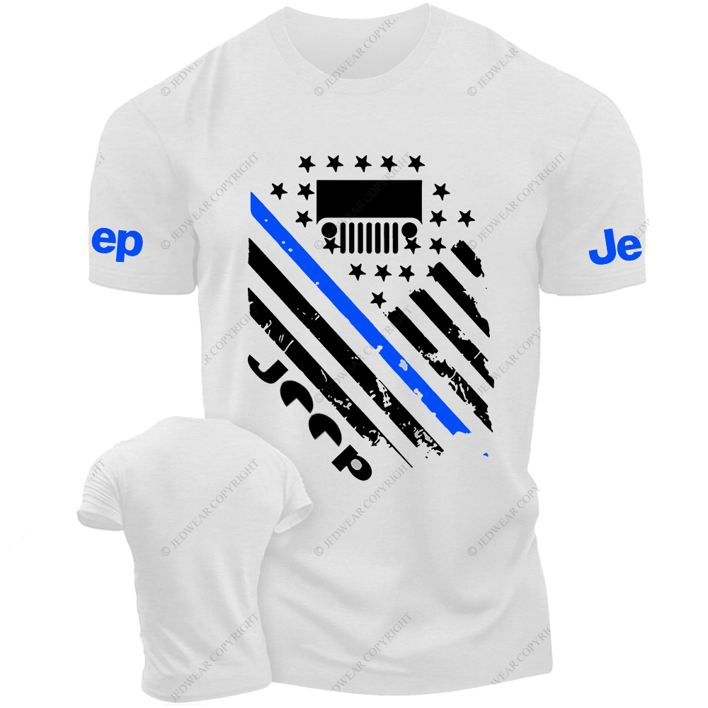 American Flag Star The Blue Line Police Jp T-Shirt