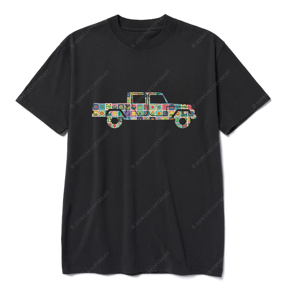 Folk Art Print Gladiator Truck Jp T-Shirt