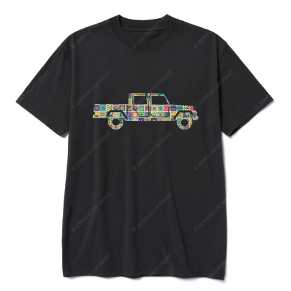 Folk Art Print Gladiator Truck Jp T-Shirt