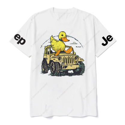 Ducks Clouds Sky 4-Wheeler Car JP T-Shirt