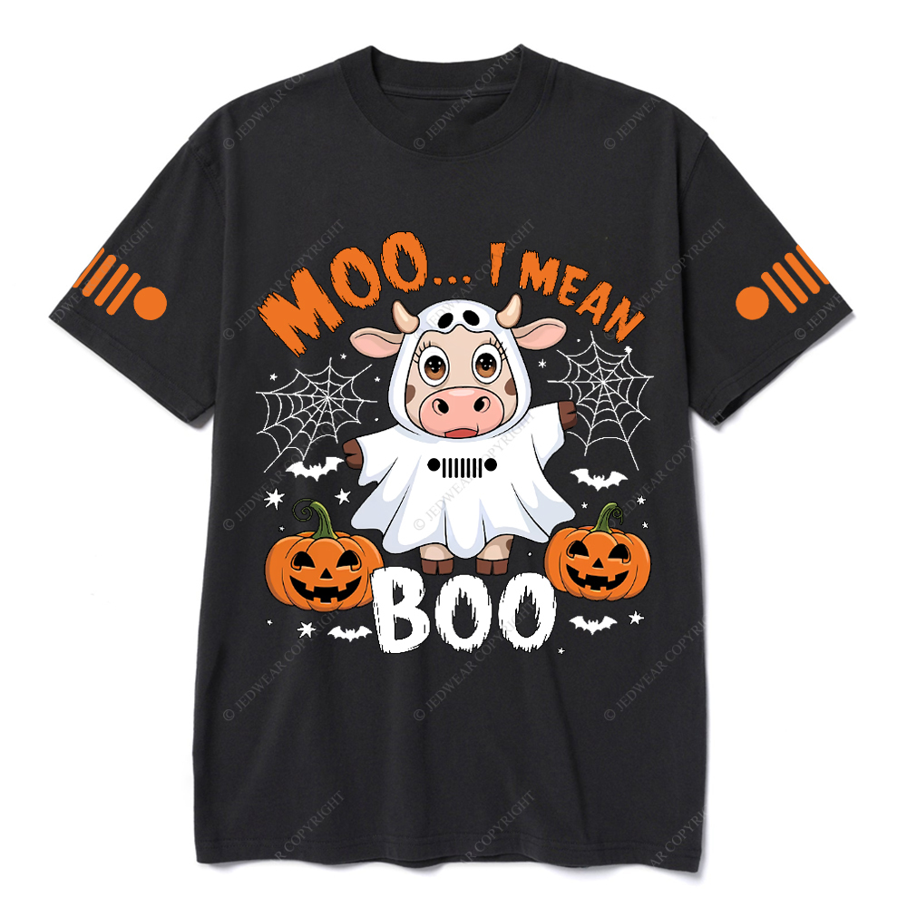 Halloween Cute Cow Ghost Moo I Mean Jp T-Shirt