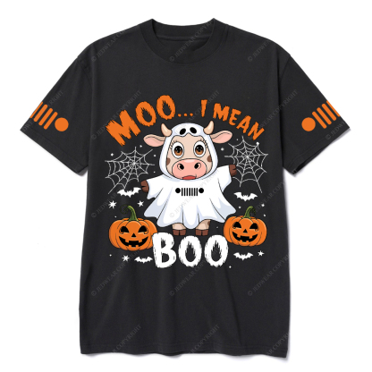 Halloween Cute Cow Ghost Moo I Mean Jp T-Shirt