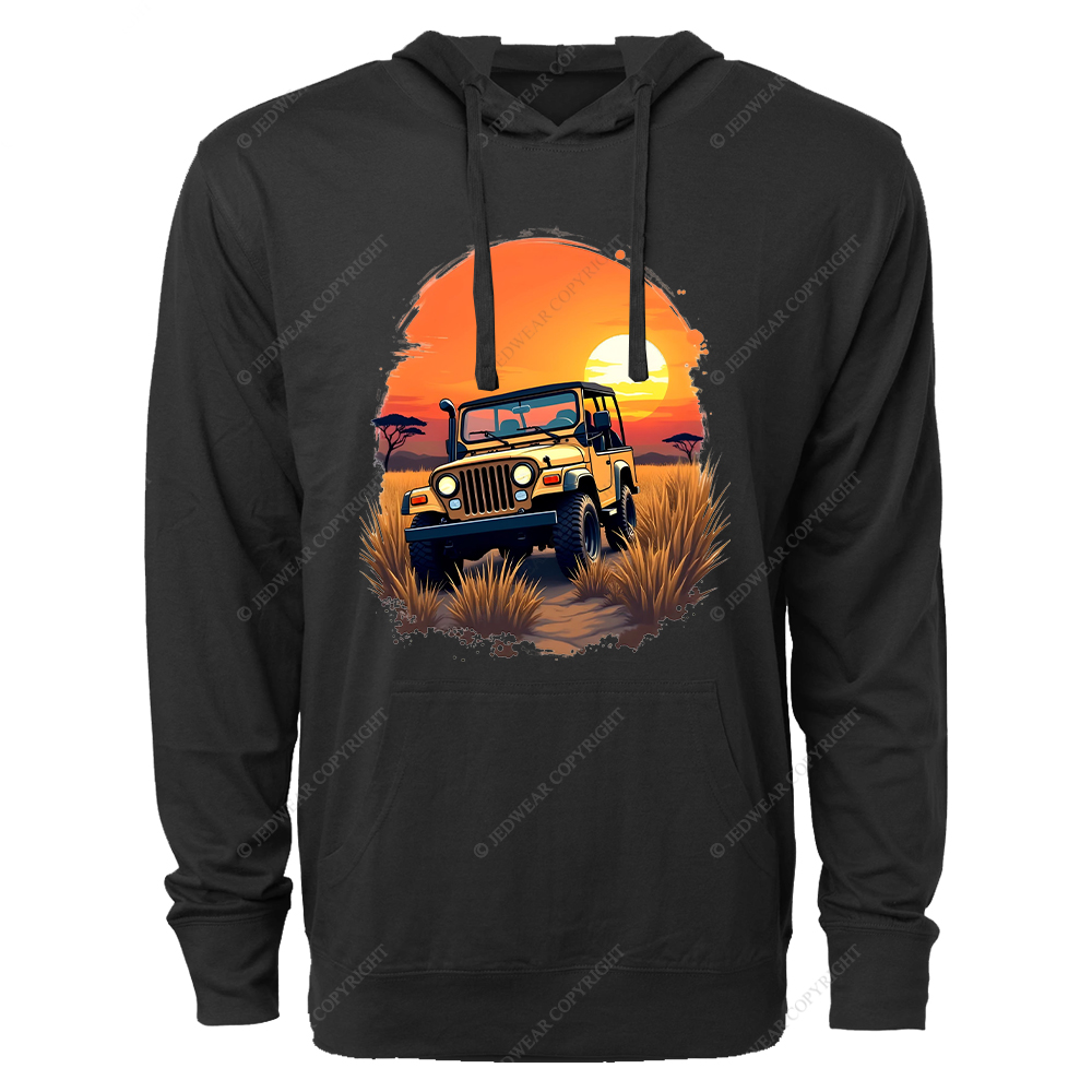 Off-Road Safari CJ Sunset Jp Oversized Lightweight Hoodie